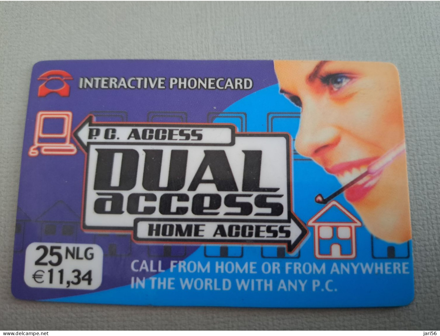 NETHERLANDS /  PREPAID /   DUAL ACCESS/ HOME ACCESS / INTERACTIVE     HFL 25,- USED  ** 15281** - Privat