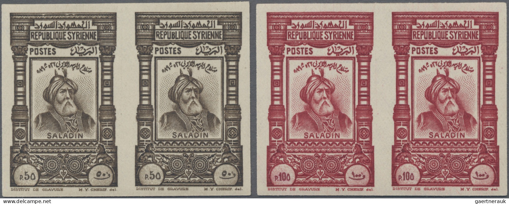 Syria: 1934, 10th Anniversary Of Republic, Surface Mail Stamps 0.10pi.-100pi., C - Syria