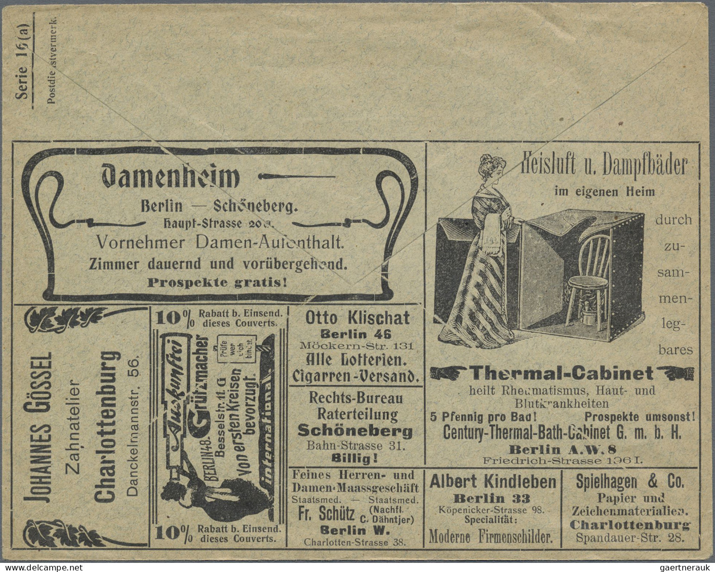 Thematics: Advertising Postal Stationery: 1902, Dt. Reich, 5 Pf Grün Germania, Z - Other