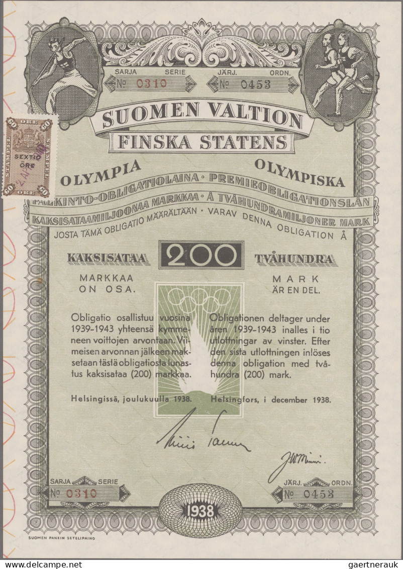 Thematics: Olympic Games: 1940, Olympic Games Helsinki (cancelled), Obligation A - Other & Unclassified