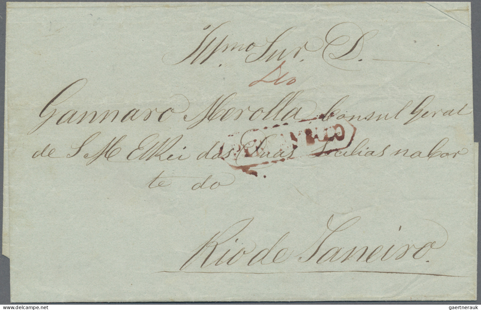 Brazil -  Pre Adhesives  / Stampless Covers: PERNAMBUCO, Boxed Hexagonal Straigh - Prephilately