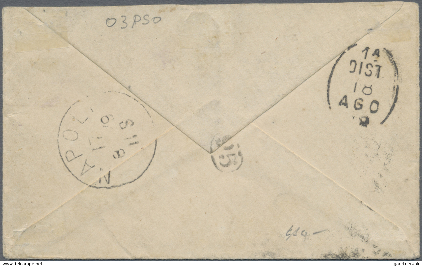 Brazil: 1879, Dom Pedro "perce" 200r. Black, Single Franking On Cover From Rio D - Covers & Documents