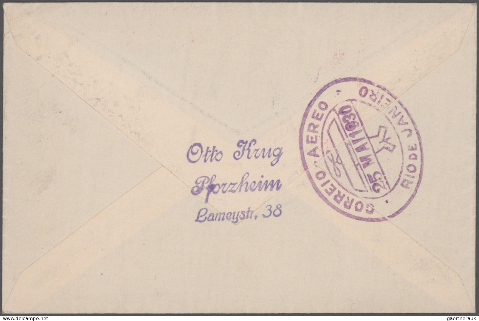 Zeppelin Mail - Germany: 1930, Südamerikafahrt, 4 RM Südamerikafahrt Als EF Auf - Airmail & Zeppelin