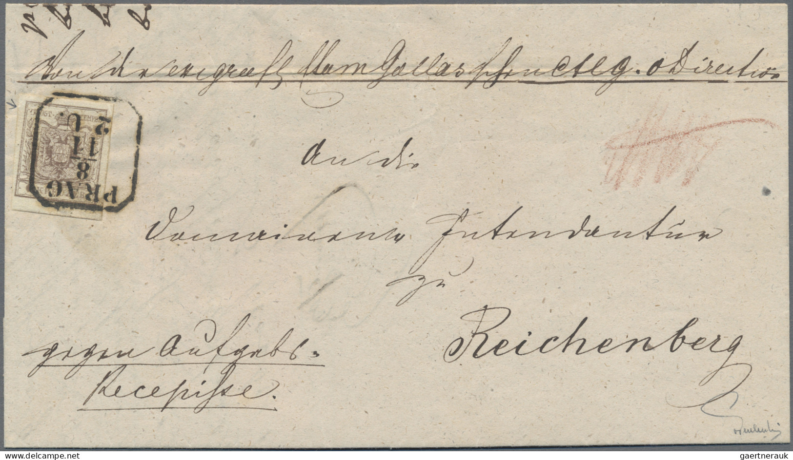 Österreich: 1850, 6 Kr. Braun, Handpapier, Type III, Zwei Exemplare In Verschied - Covers & Documents