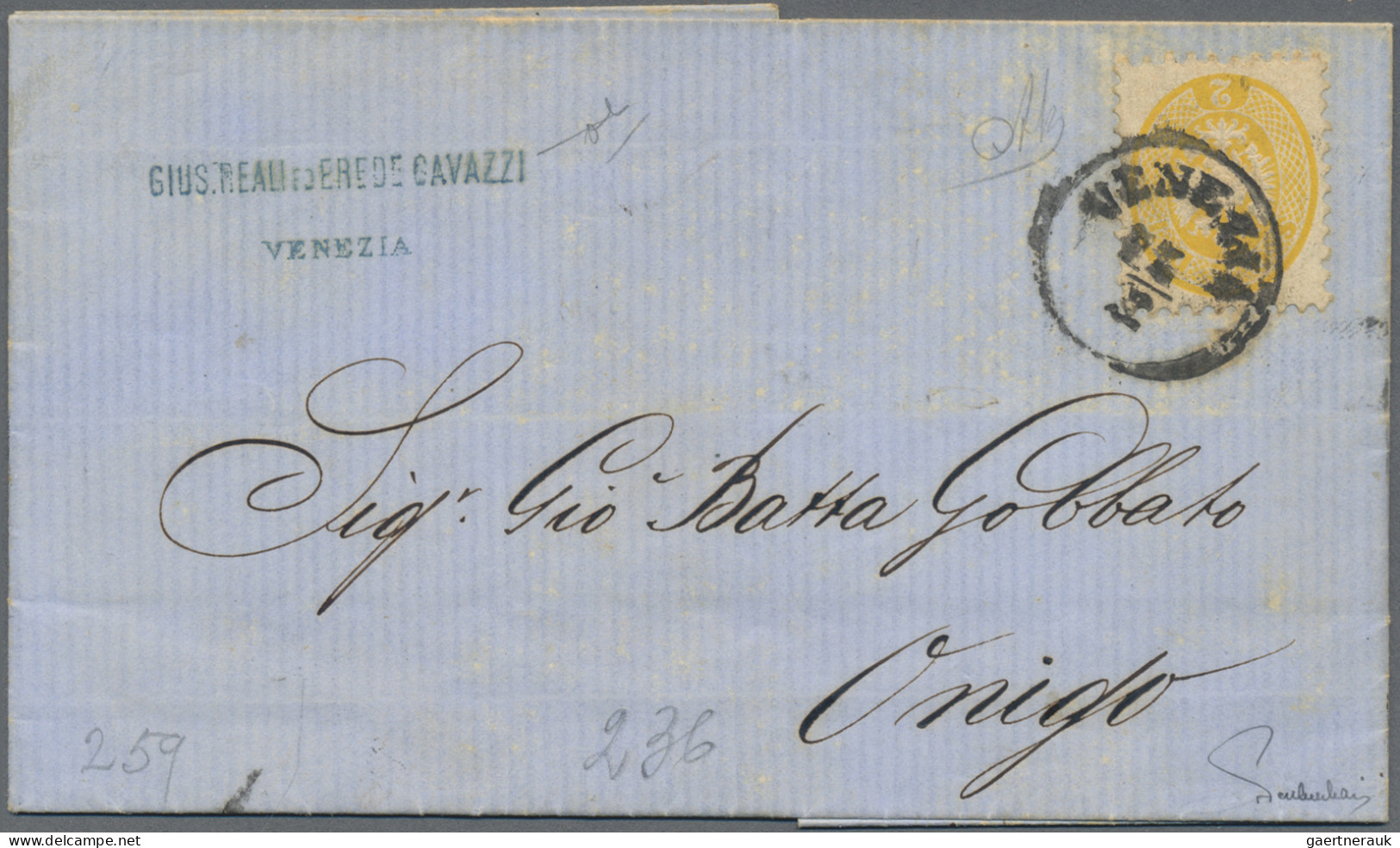 Österreich - Lombardei Und Venetien: 1864, 2 So. Dunkelgelb, Etwas Patina, Prach - Lombardy-Venetia