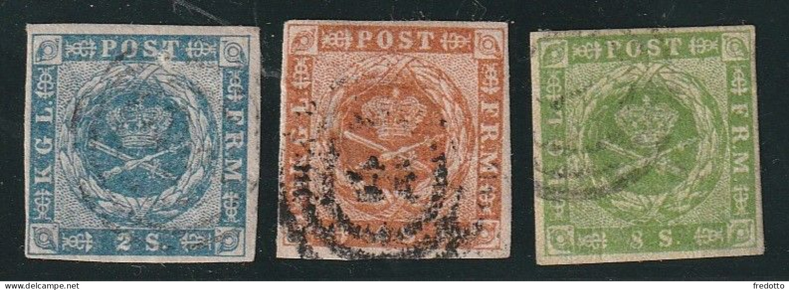 Dänemark 1854- Katalog Nr. 3-5 Gestempelt-top Erhaltung. - Used Stamps