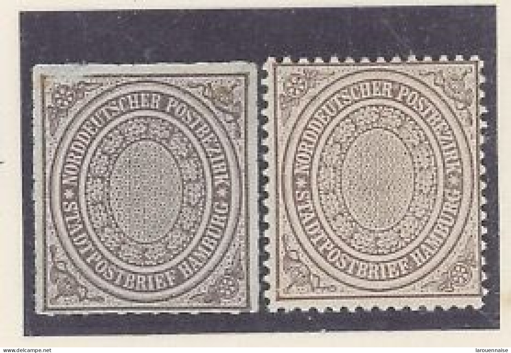 ALLEMAGNE DU NORD - N°1 - SANS VALEUR (1/2S)brun -lilas  - N°2 -SANS VALEUR ( 1/2 S) Brun - Mint