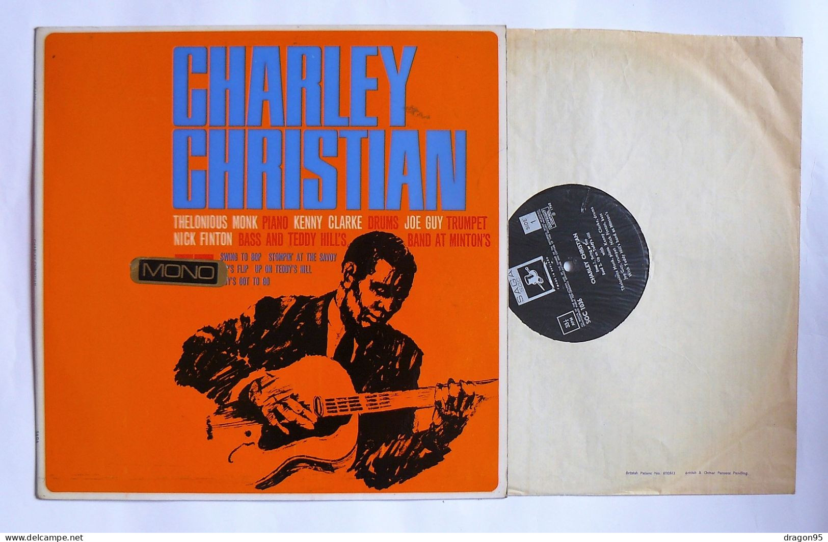 LP Charley CHRISTIAN : The Immortal Charley Christian - Saga Society SOC 1036 - U.K. - 1968 - Jazz