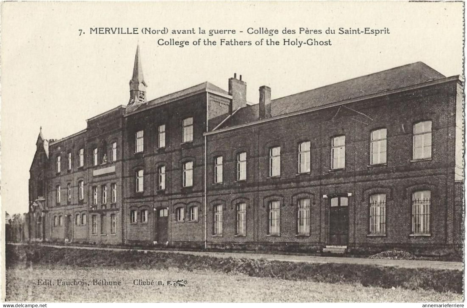 MERVILLE - Avant Guerre - Collège Des Pères Du Saint Esprit-- - Merville