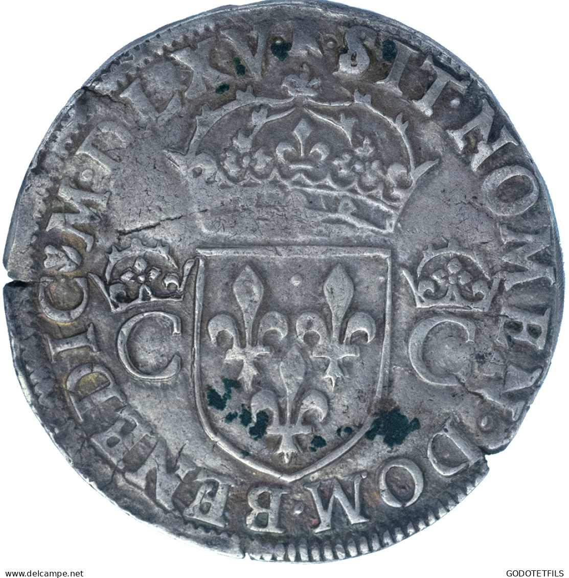 Charles IX-Teston 1565 Toulouse - 1560-1574 Karel I