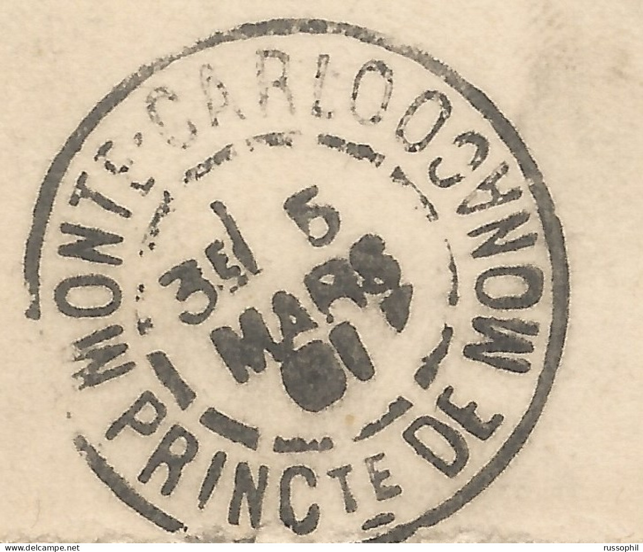 MONACO - "ROULETTE BELGE" CANCELLING Yv #14 ON PC (VIEW OF LA TURBIE) TO BELGIUM AND TAXED AT ARRIVAL - 1901 - Covers & Documents