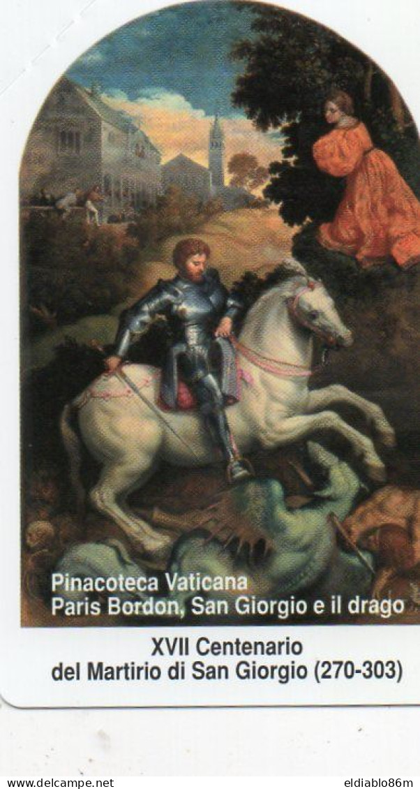 VATICAN - MAGNETIC CARD - SCV107 - PARIS BORDON - SAN GIORGIO E IL DRAGO - PAINTING - MINT - Vaticaanstad