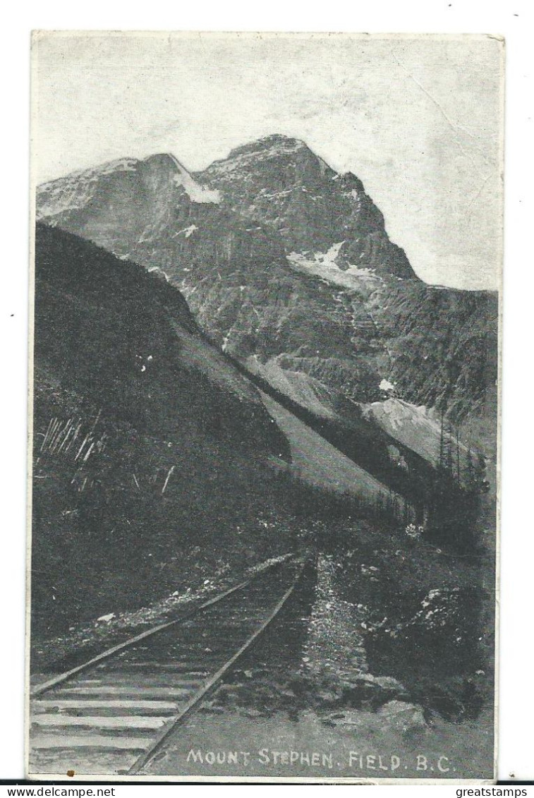 Postcard Canada Mount Stephen Railway Track Field B.c - Ouvrages D'Art