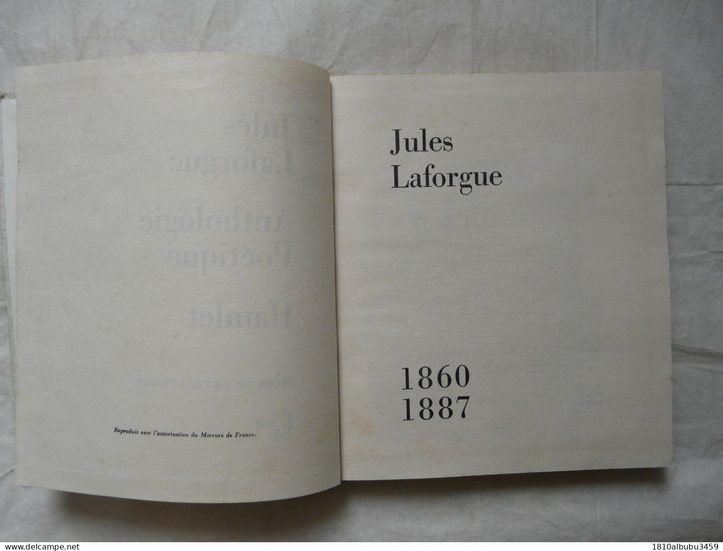 JULES LAFORGUE - ANTHOLOGIE POETIQUE - HAMLET 1952 - Autori Francesi