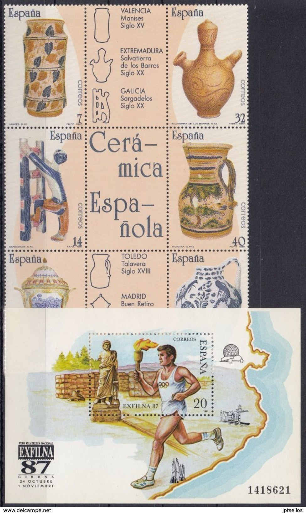 ESPAÑA 1987 Nº 2874/2926 AÑO COMPLETO NUEVO, MNH **,48 SELLOS,2 HB,1 CARNET - Ganze Jahrgänge