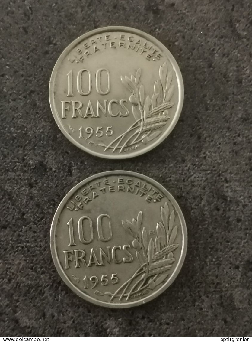 LOT 2 * 100 FRANCS COCHET 1955 & 1955 B BEAUMONT-LE-ROGER FRANCE - 100 Francs