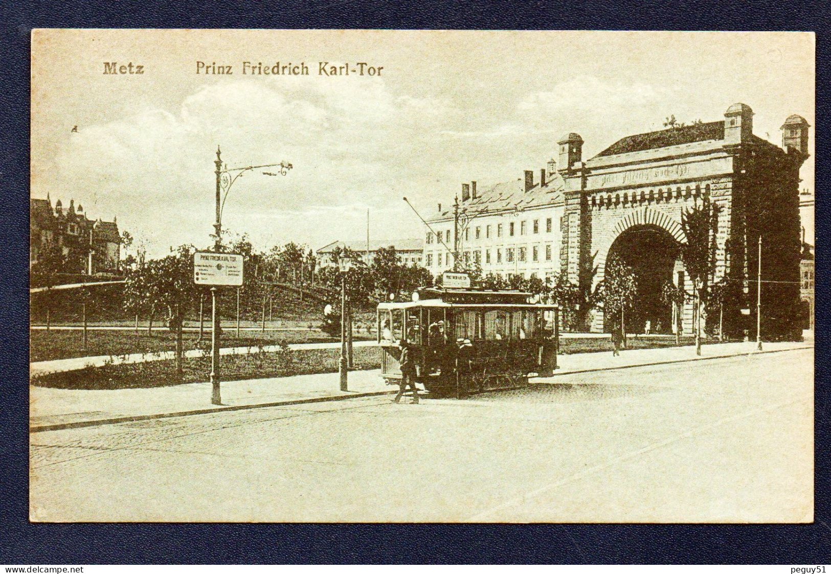 57. Metz. Prinz Friedrich Karl-Tor. Tramway. Porte Serpenoise. - Metz