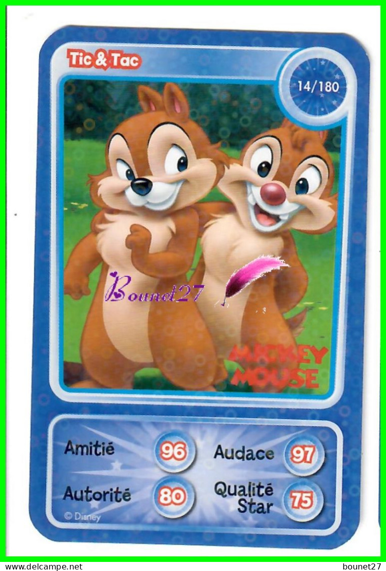 Carte Auchan Disney Pixar 2010 - Mickey Mouse - Tic & Tac 14 / 180 Brillante Petite Bulle - Disney