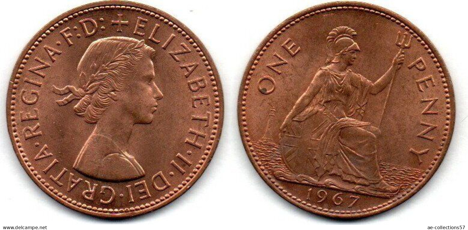 MA 24640 / Grande Bretagne - Great Britain 1 Penny 1967 SPL - C. 1/2 Penny