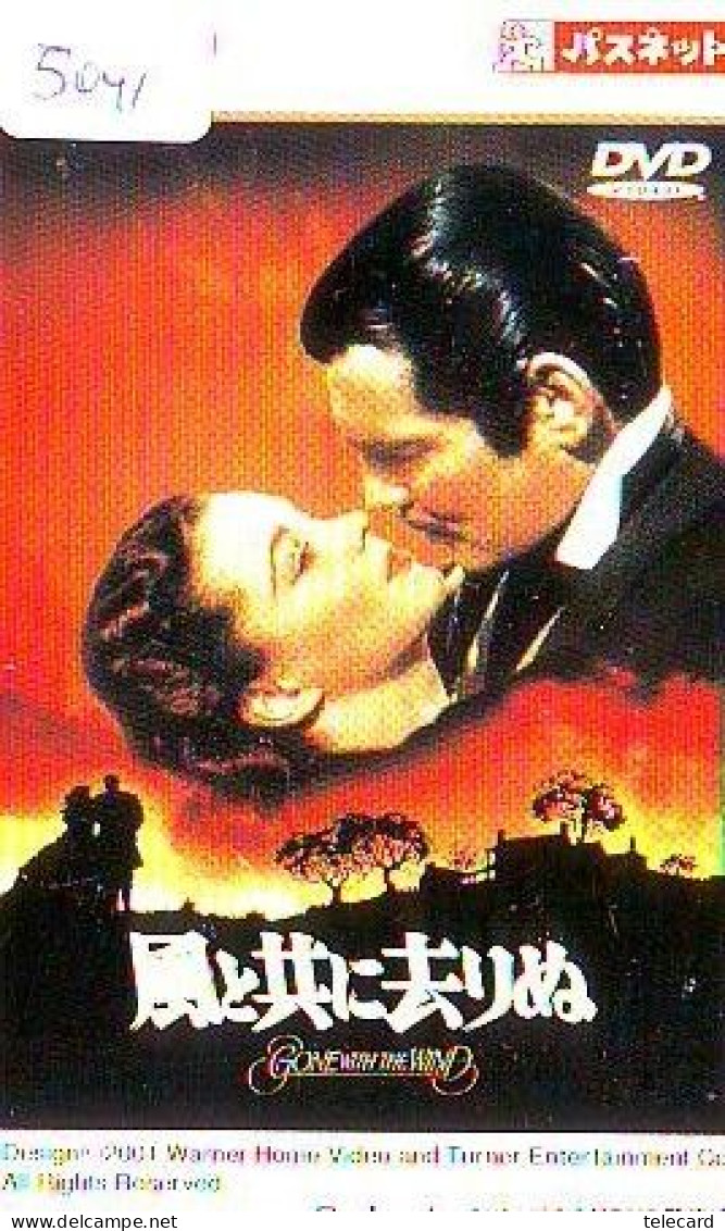 Carte Prépayée Japon  * CINEMA * FILM * GONE  WITH THE WIND  * 5041 * PREPAID CARD Cinema * Japan Card Movie * KINO - Kino