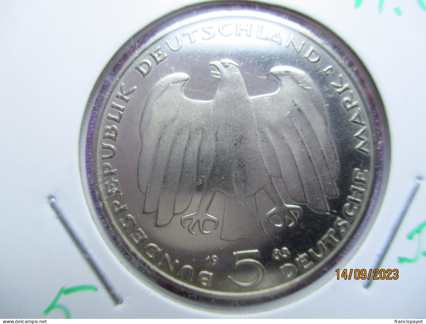 Allemagne 5 DM 1983 - Karl Marx Commémorative (Proof) - 5 Mark