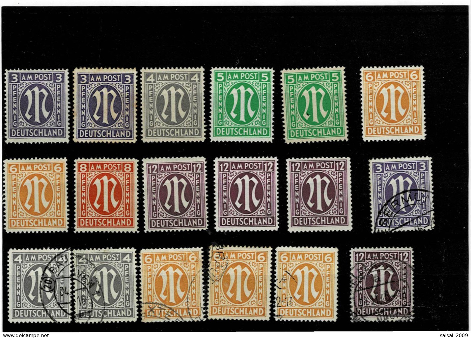 GERMANIA ,occupazione Anglo-Americana ,BIZONA ,Emmisione Di Londra,11 Pezzi Nuovi (MNH+MH)+ 7 Pezzi Usati,qualita Ottima - Emergency Issues British Zone