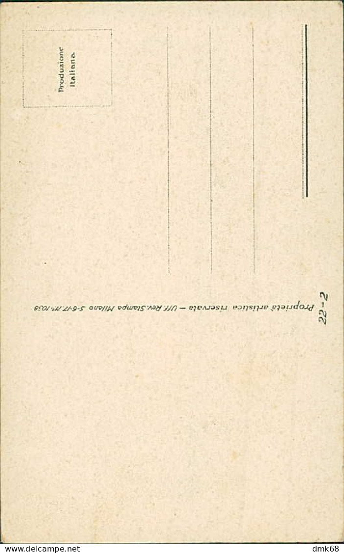 ZANDRINO SIGNED 1910s POSTCARD - WOMAN WITH WHITE DRESS AND FLOWERS - N.22/2  (4738) - Zandrino