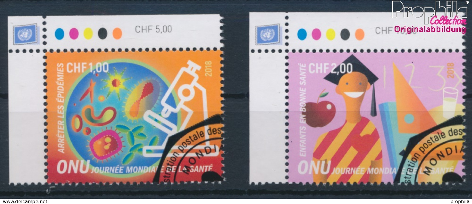 UNO - Genf 1029-1030 (kompl.Ausg.) Gestempelt 2018 Weltgesundheitstag (10196759 - Usati