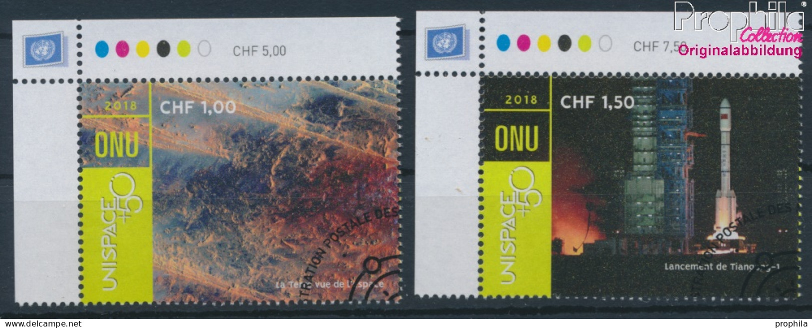 UNO - Genf 1041-1042 (kompl.Ausg.) Gestempelt 2018 Erforschung Des Weltraums (10196740 - Usati