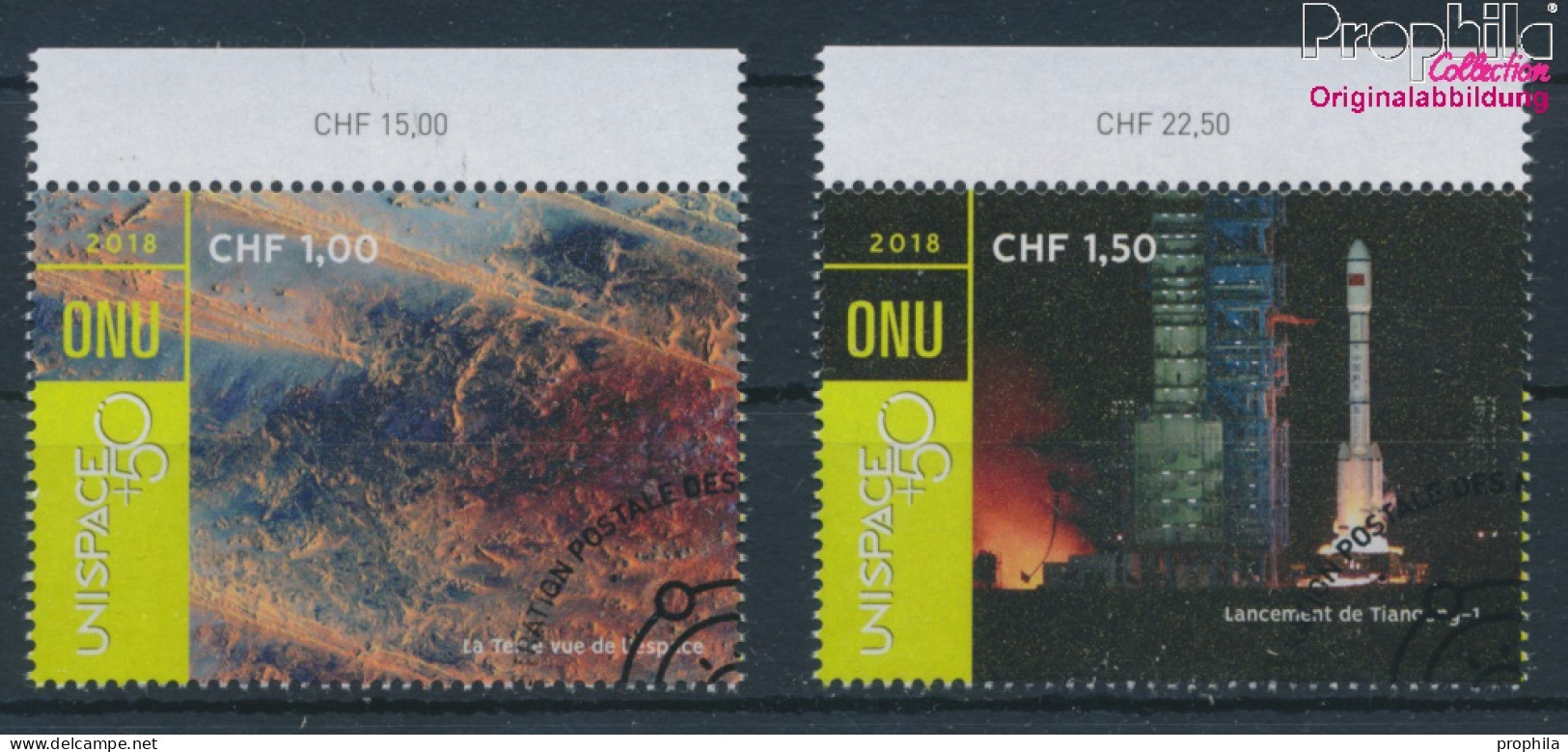 UNO - Genf 1041-1042 (kompl.Ausg.) Gestempelt 2018 Erforschung Des Weltraums (10196742 - Used Stamps