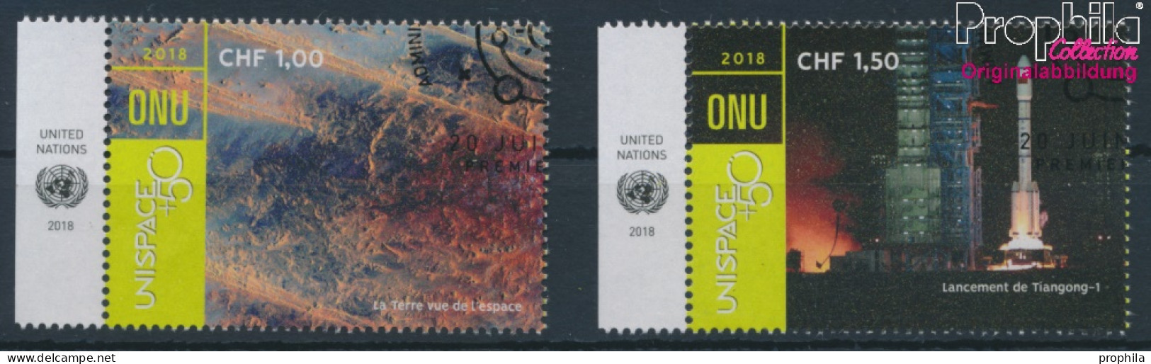 UNO - Genf 1041-1042 (kompl.Ausg.) Gestempelt 2018 Erforschung Des Weltraums (10196744 - Usati