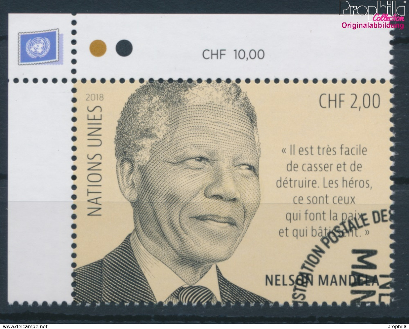 UNO - Genf 1044 (kompl.Ausg.) Gestempelt 2018 Nelson Mandela (10196727 - Usati