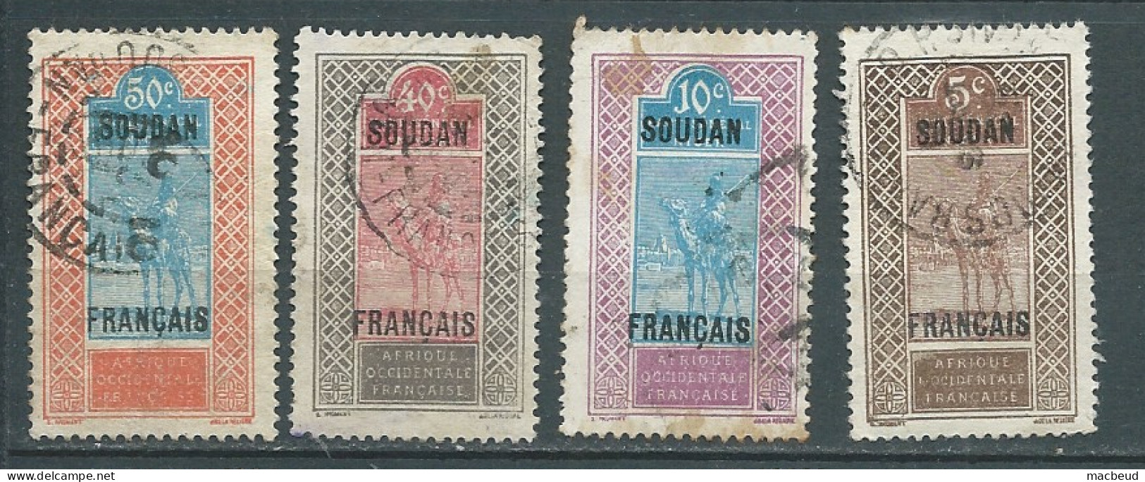 Lot 4 Timbres  Soudan Français  - Az23005 - Usati