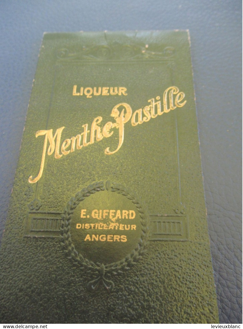 Petit Bloc-Note  Avec Calendrier/ Liqueur Menthe -Pastille/Giffard Distributeur ANGERS/ 1932      OEN34 - Alcolici