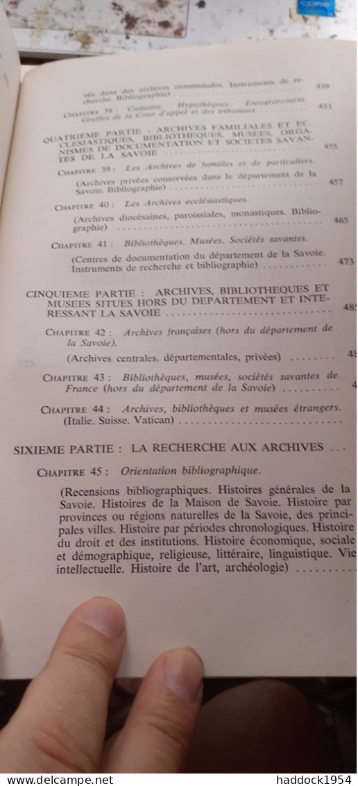 guide des archives de la SAVOIE ANDRE PERRET chambery
