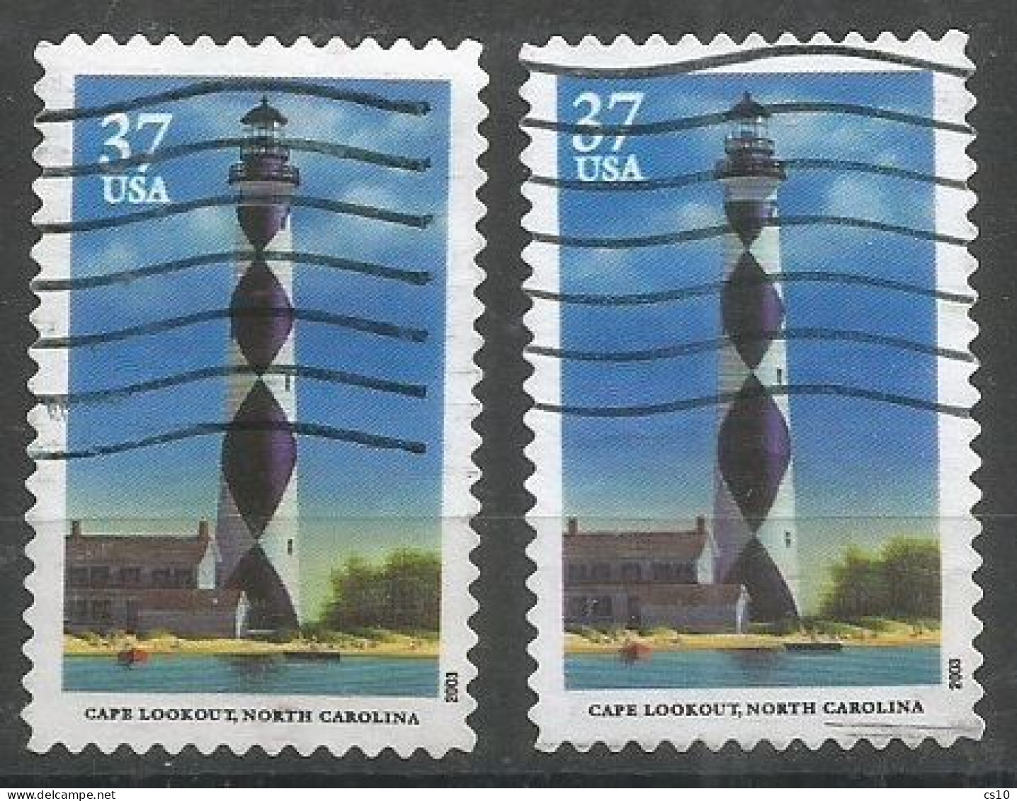 USA 2003 Lighthouses SC.#3788A - Scarce Variety "Shifted Value" C.37 - Used - Plaatfouten En Curiosa