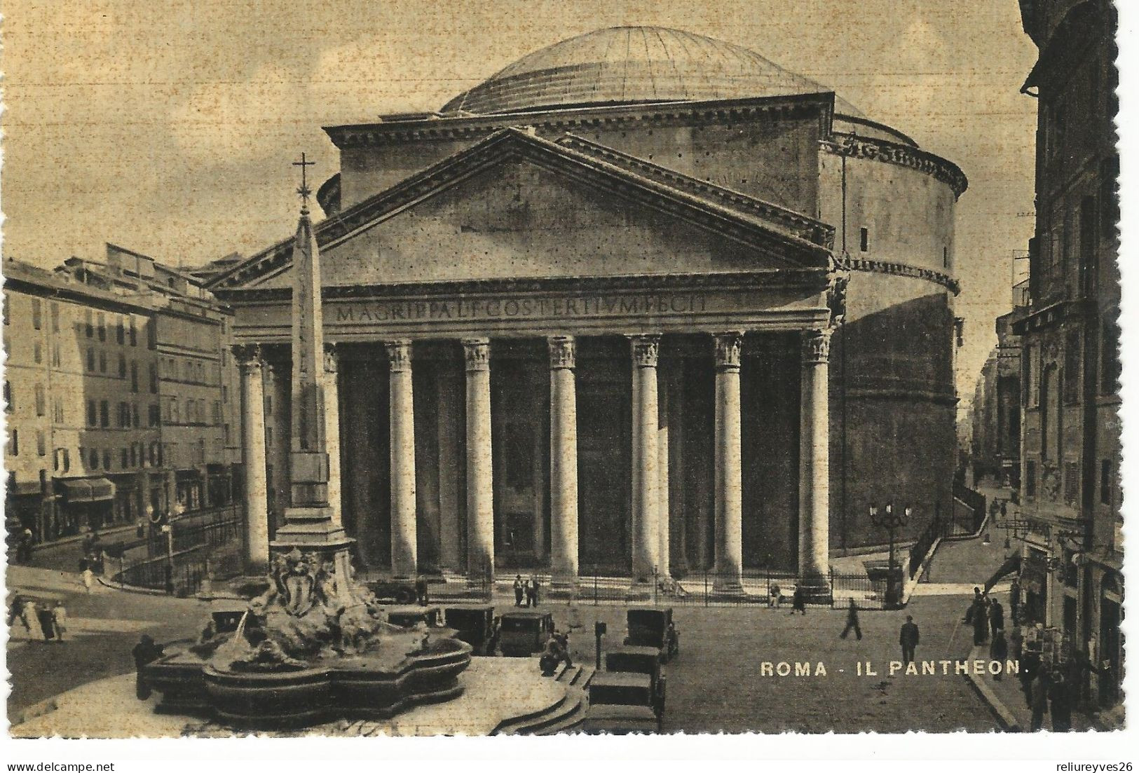 CPSM ,Italie, Roma ,Il  Pontheon ,Animée  Ed. - Panthéon