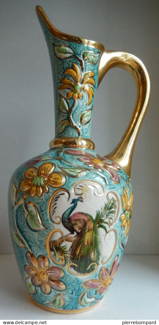 faience cruche ou pichet Anémon belgium 101