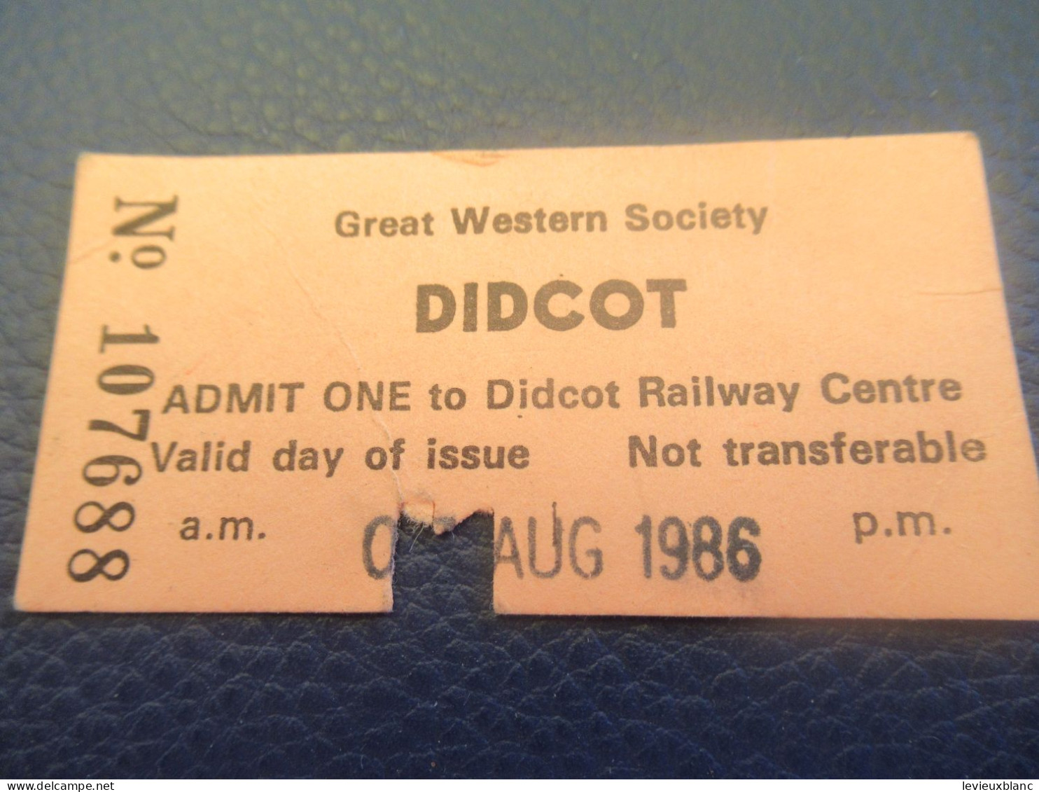 British Railways/ Great Western Society/ DIDCOT/ Aout 1986      TCK248 - Ohne Zuordnung