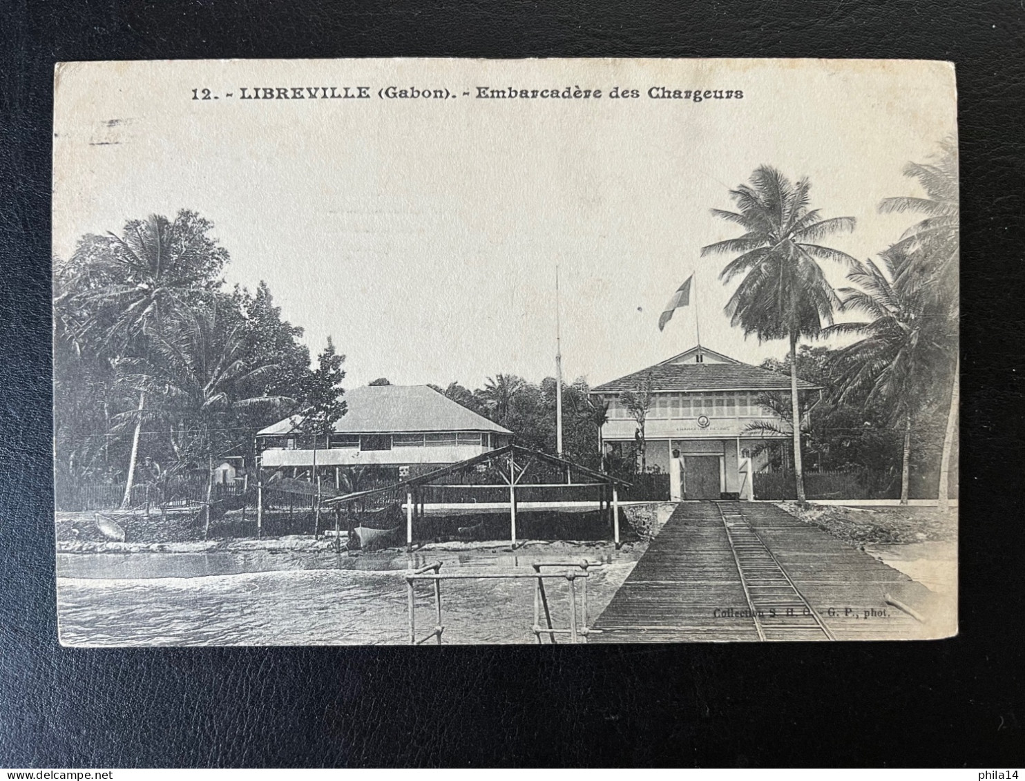 SP CPA GABON / LIBREVILLE EMBARCADERE DES CHARGEURS / AVEC CORRESPONDANCE 1911 - Storia Postale