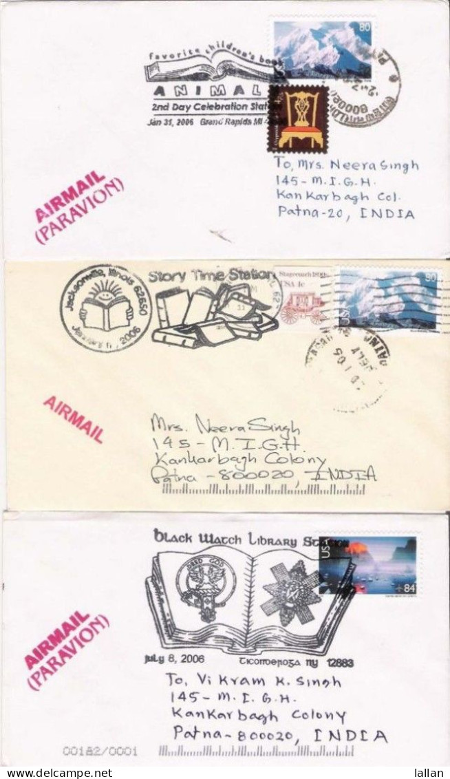 14-US Covers With Pictorial Postmark, Airmail, Domestic, Library-Education.,Condition As Per Scan USPICT1 - Briefe U. Dokumente