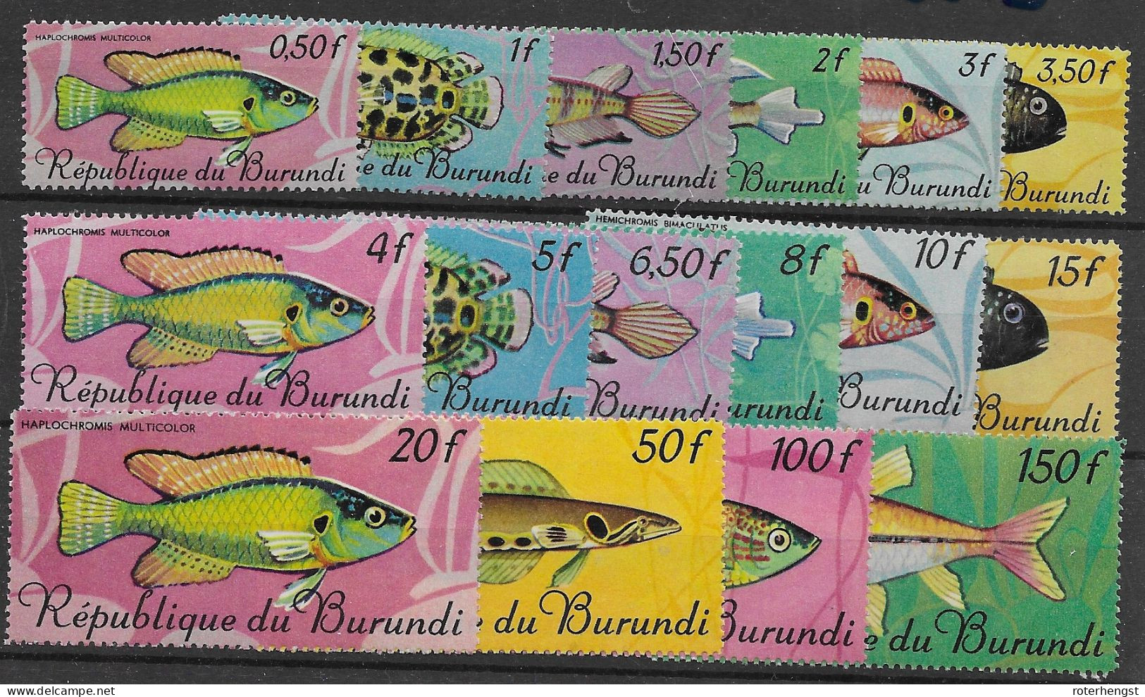 Burundi Fish Set Mnh ** 38 Euros 1967 - Ungebraucht