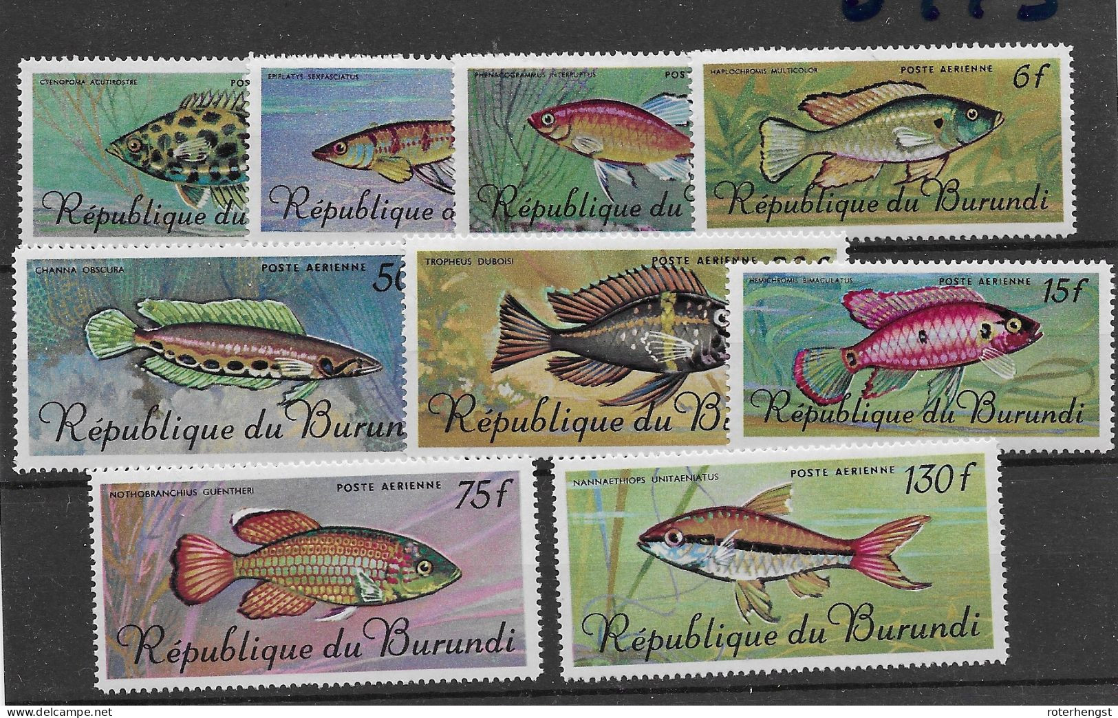 Burundi Fish Set Mnh ** 38 Euros 1967 - Unused Stamps