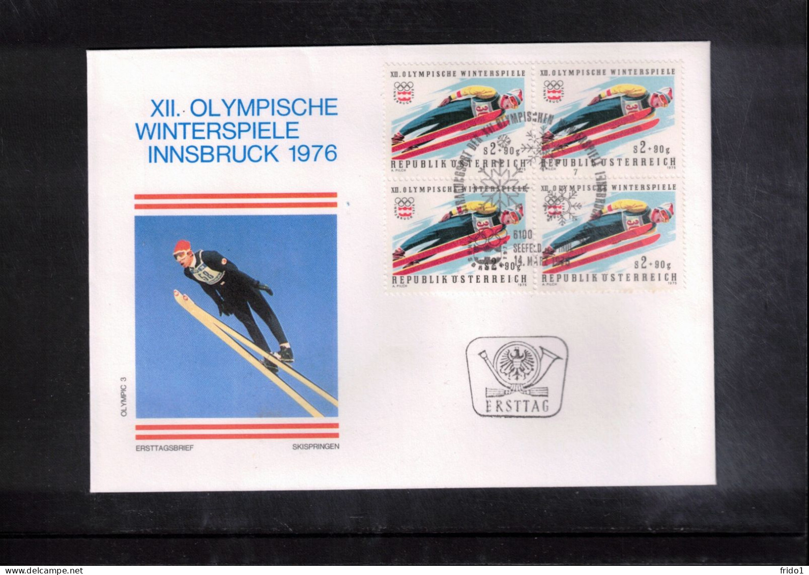 Austria / Oesterreich 1976 Olympic Games Innsbruck - Ski Jumping Interesting Cover - Winter 1976: Innsbruck