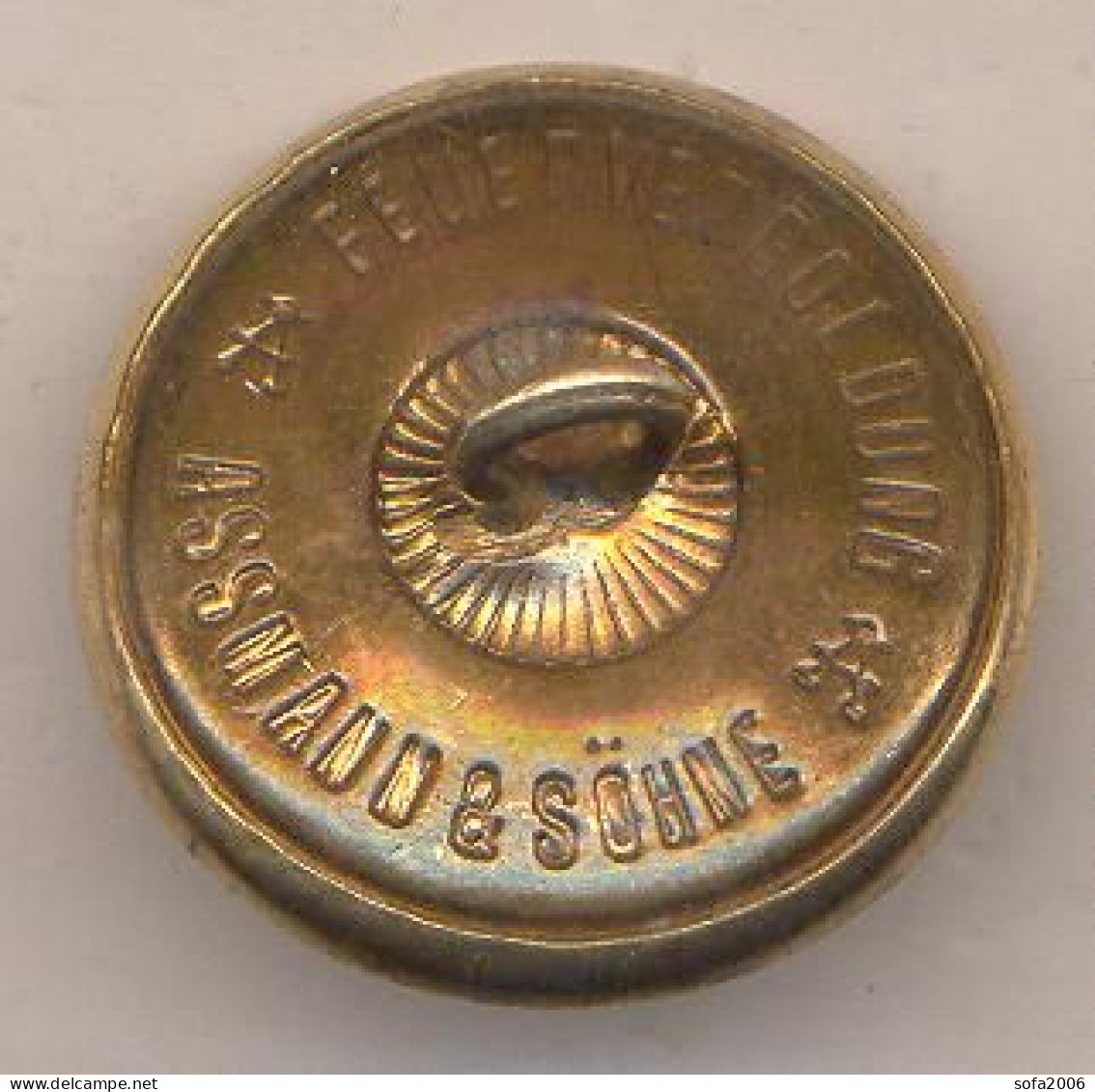 Germany. Marine Button With The Brand Fire Gilding Diameter 25 Mm. Perfect! - Boutons