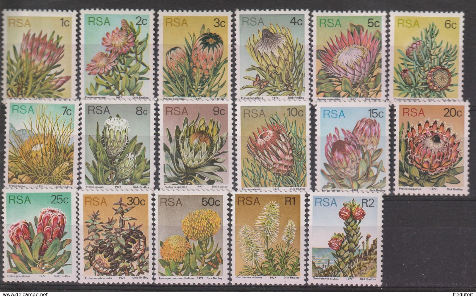 AFRIQUE Du SUD - N°416/32 ** (1977) Fleurs - Ongebruikt