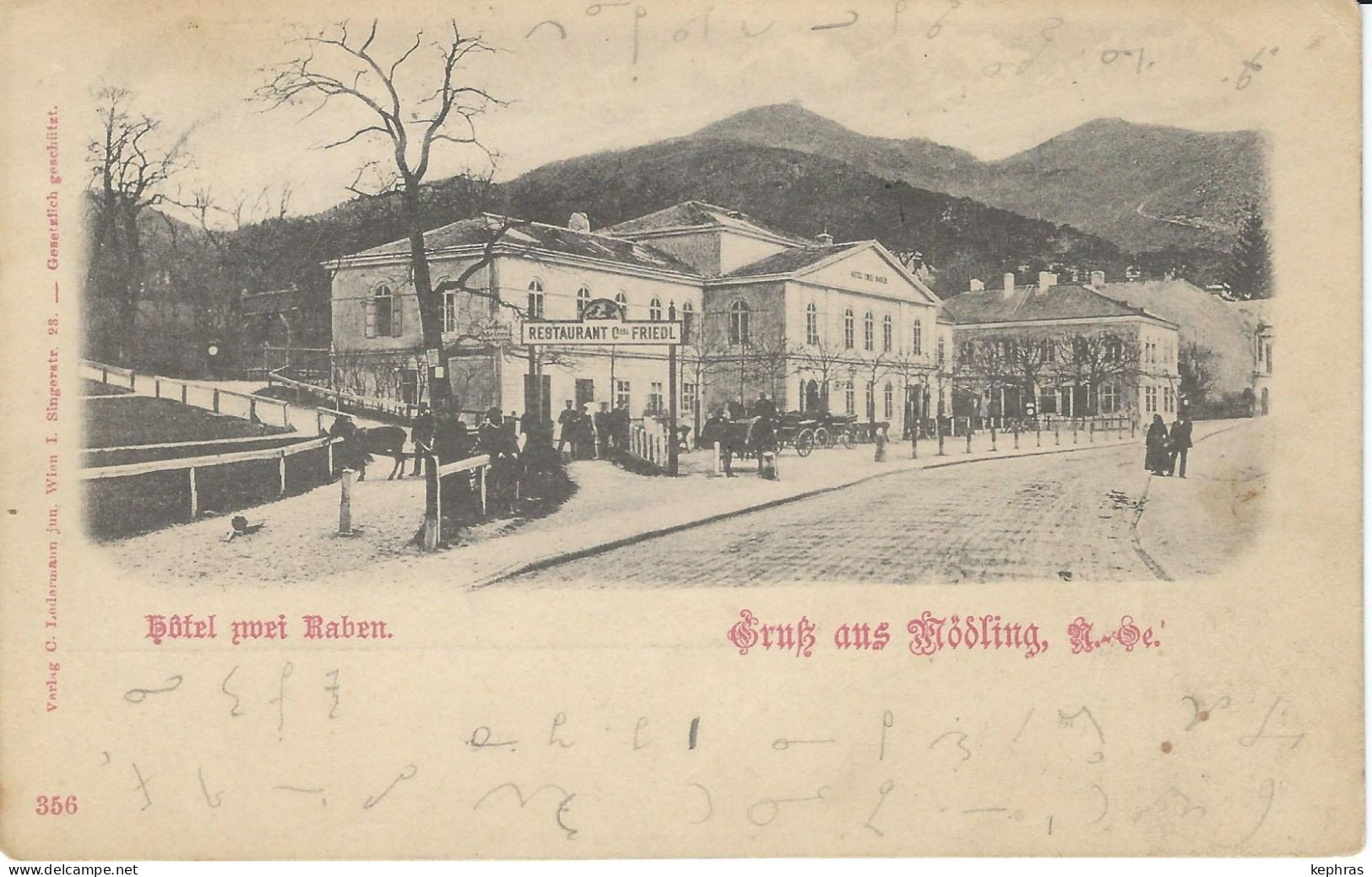 Autriche - Austria - Gruss Aus MÖDLING - Hôtel Nvei Raben - RARE CPA - Cachet De La Poste 1907 - Mödling