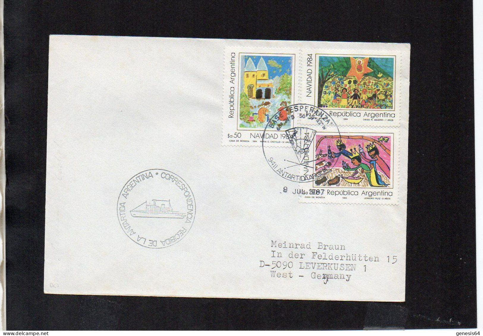 Argentina Cover 1987 - Polar Philately (1ATK160) - Autres & Non Classés