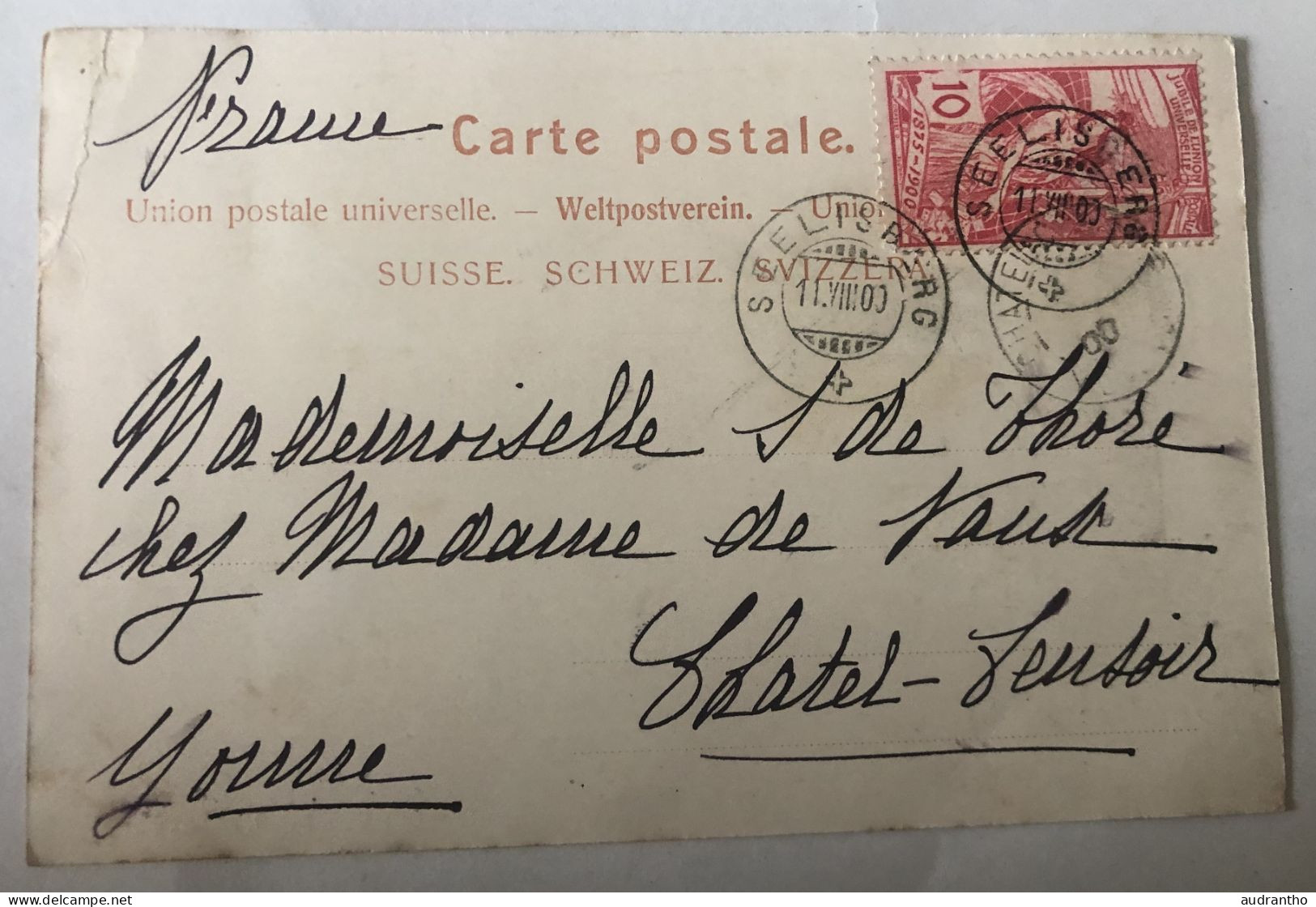 CPA Précurseur 1900 Suisse Seelisberg Sellskapel - Timbre Jubilé Union Postale - Simone De Thoré Mantes - Seelisberg