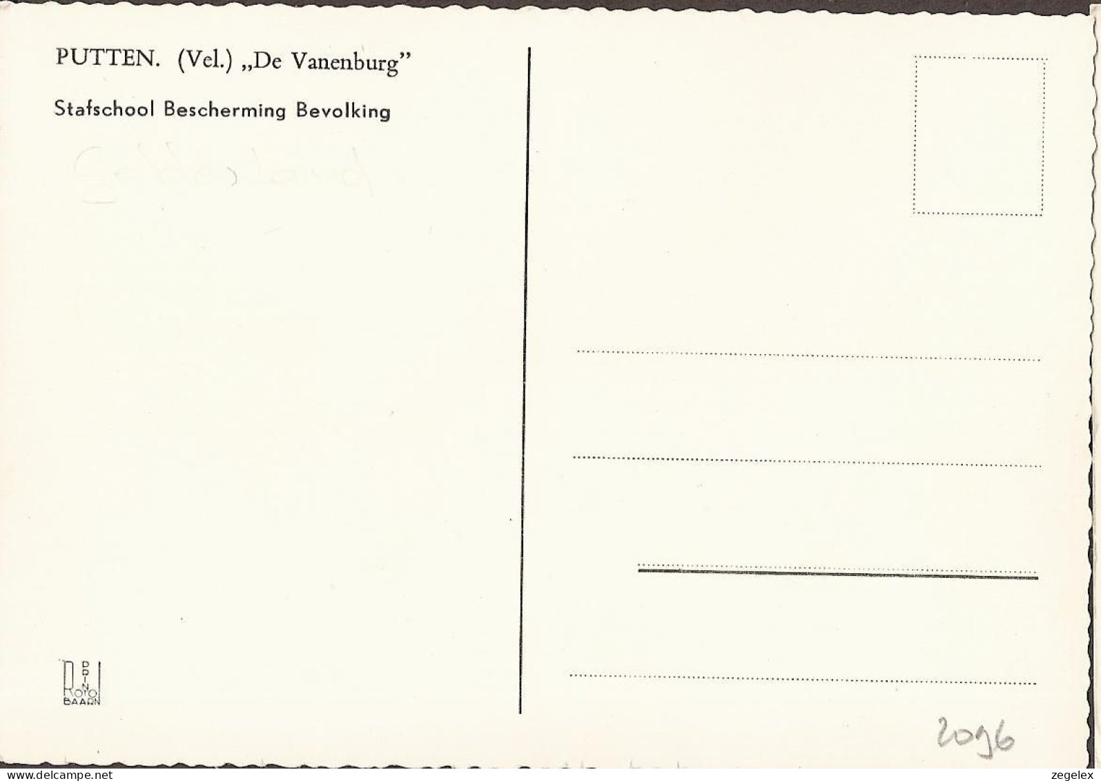 Putten - De Vanenburg - Stafschool Bescherming Bevolking  - Putten